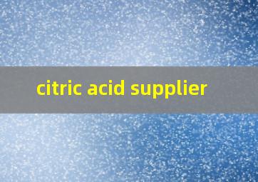 citric acid supplier